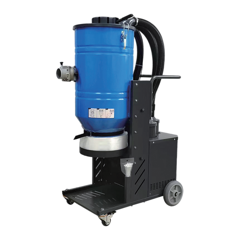 Aspirator industrial cu sac filtrant monofazat în două etape